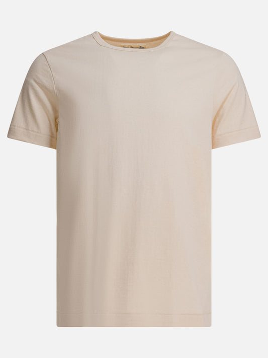 Crewneck t-shirts Solid colour  Beige - Merz b. Schwanen Men | PDP | VIETTI Online Store 
