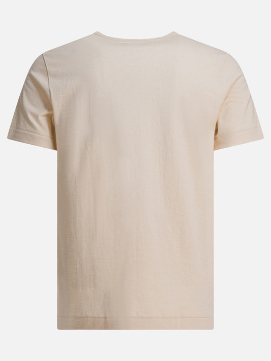 Crewneck t-shirts Solid colour  Beige - Merz b. Schwanen Men | PDP | VIETTI Online Store | 2
