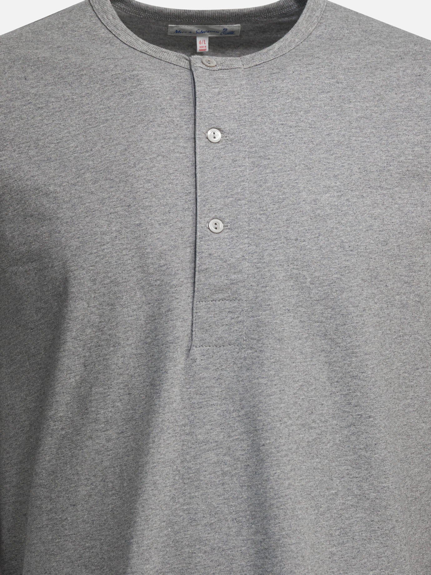 Henley t-shirts Solid colour  Grey - Merz b. Schwanen Men | PDP | VIETTI Online Store | Zoom-Modal_3
