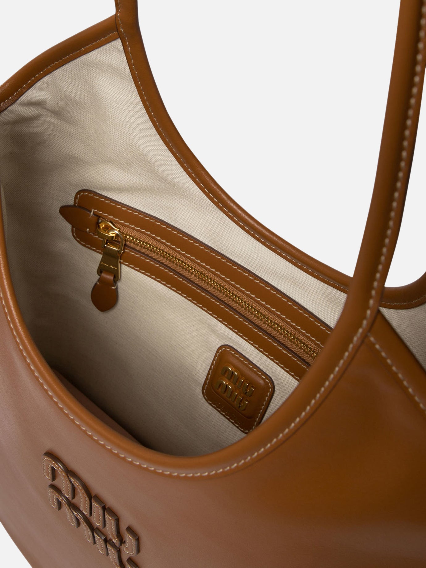 Medium bags 100% calf leather  Brown - Miu Miu Women | PDP | VIETTI Online Store | thumbnail_5