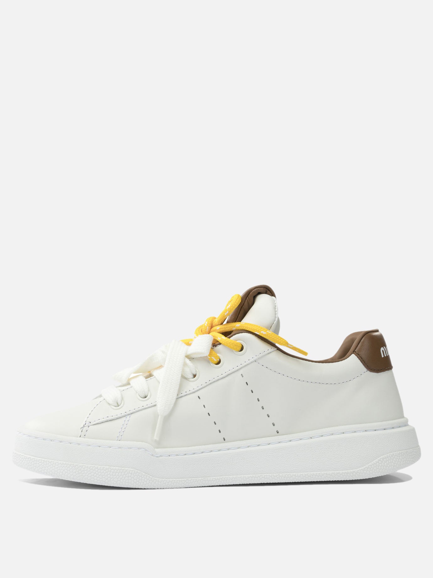 Low top sneakers 100% calf leather  White - Miu Miu Women | PDP | VIETTI Online Store | Zoom-Modal_3
