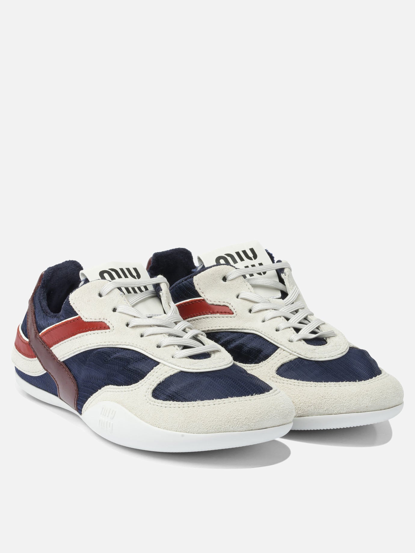 Low top sneakers 100% polyester - 100% rubber  Blue - Miu Miu Women | PDP | VIETTI Online Store | thumbnail_2