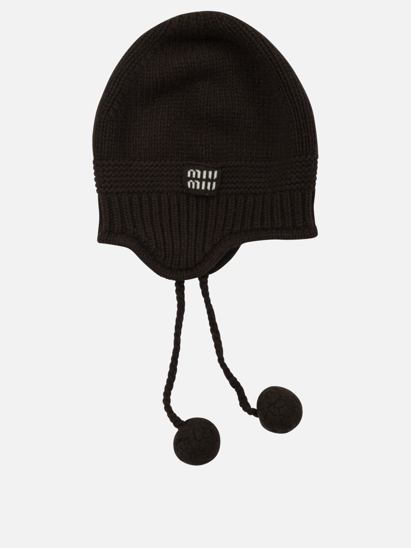 Beanies Logo  Brown - Miu Miu Women | PDP | VIETTI Online Store | Zoom-Modal_2
