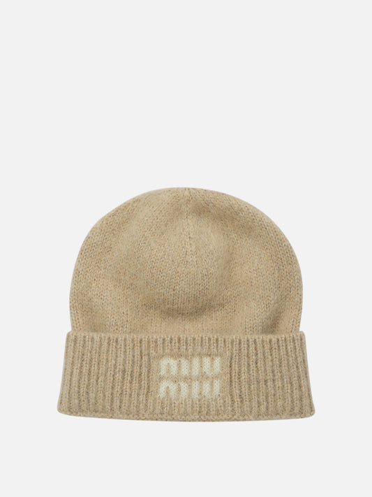 Beanies 5HC378  Beige - Miu Miu Women | PDP | VIETTI Online Store 
