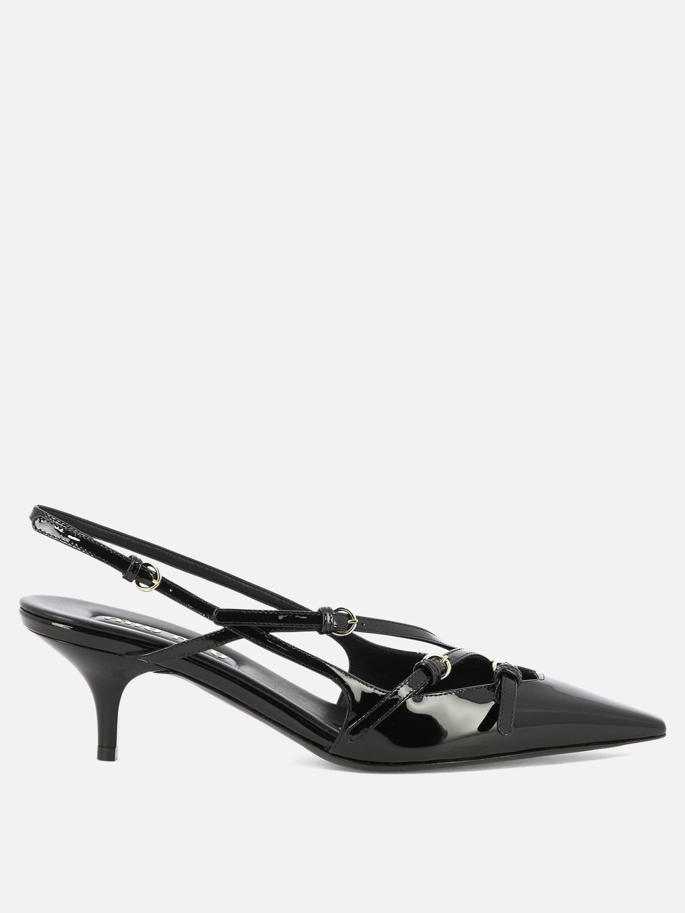 Slingbacks 100% calf leather  Black - Miu Miu Women | PDP | VIETTI Online Store | Zoom-Modal
