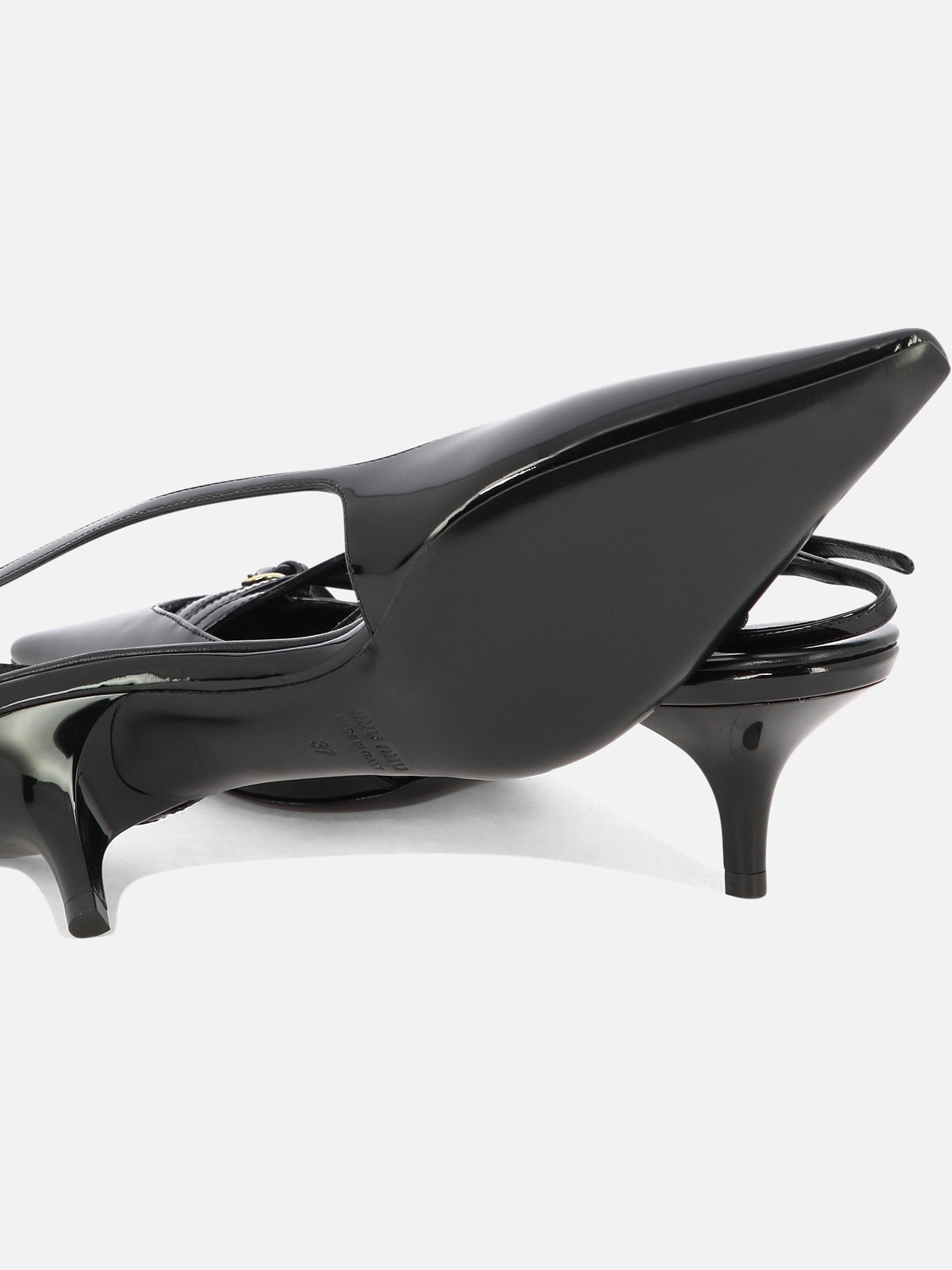 Slingbacks 100% calf leather  Black - Miu Miu Women | PDP | VIETTI Online Store | thumbnail_5