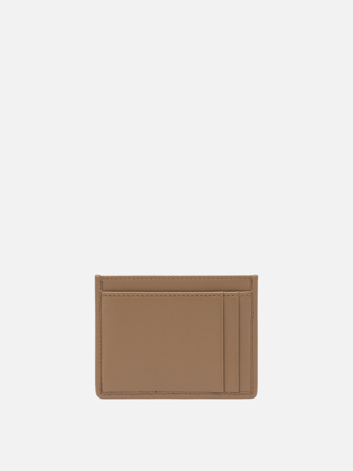 Miu Miu Matelassé nappa leather card holders Brown