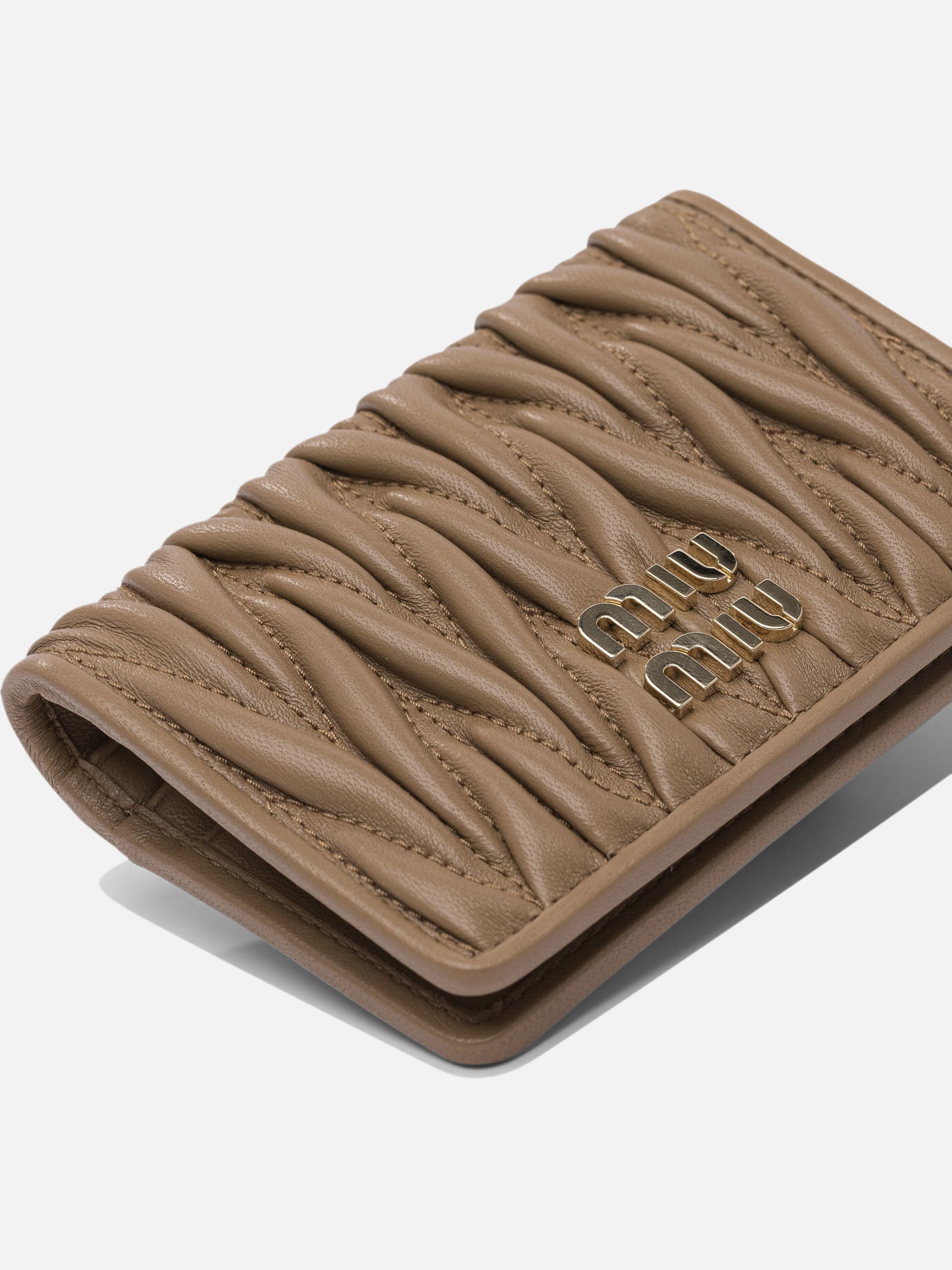 Miu Miu Matelassé nappa leather card holders 17494056_UNI Brown thumbnail_4