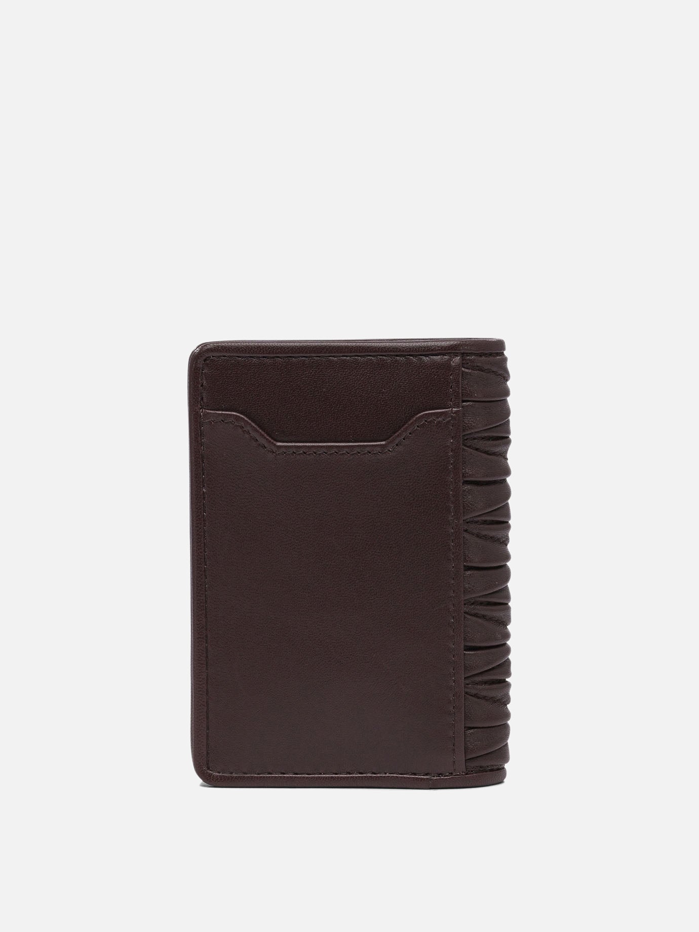 Miu Miu Matelassé nappa leather card holders Brown