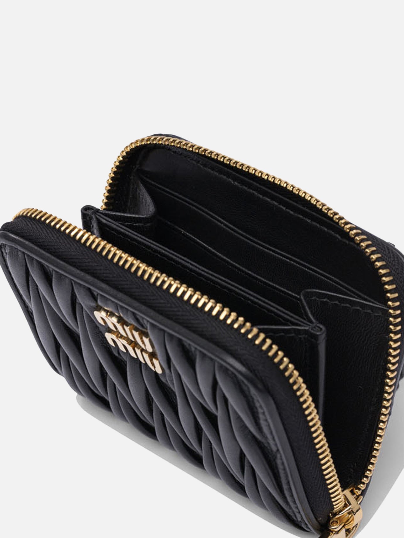 Miu Miu Matelassé nappa leather coin purse 10351759_UNI Black thumbnail_5