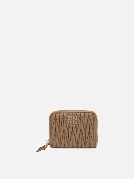 Miu Miu Matelassé nappa leather coin purse 17080135_UNI Brown 1