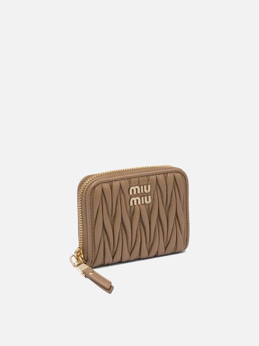 Miu Miu Matelassé nappa leather coin purse 17080135_UNI Brown 2