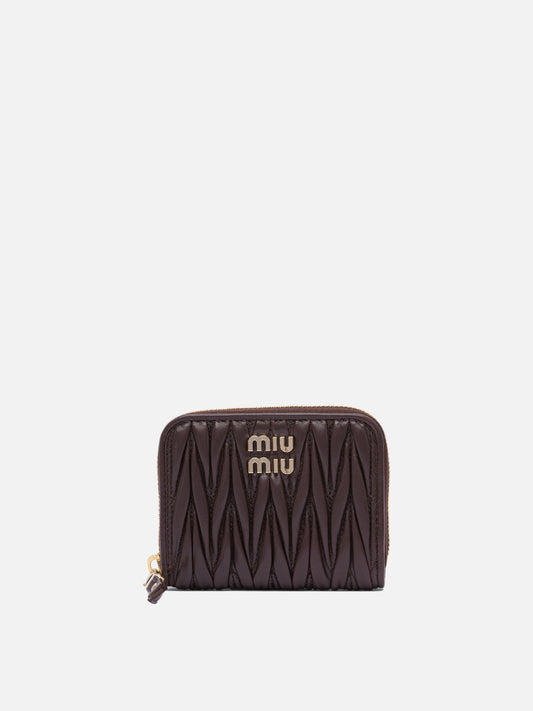 Miu Miu Matelassé nappa leather coin purse 13873769_UNI Brown 1