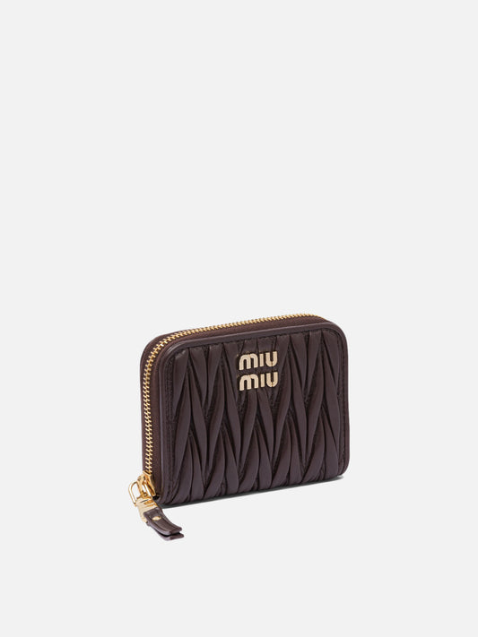 Miu Miu Matelassé nappa leather coin purse 13873769_UNI Brown 2