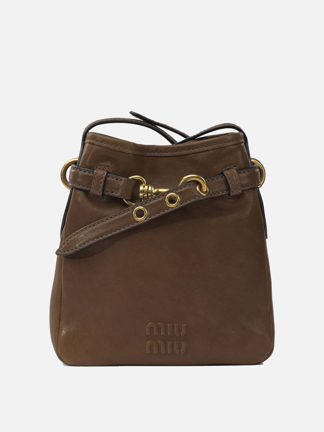 Small bags 100% lamb leather  Brown - Miu Miu Women | PDP | VIETTI Online Store | Zoom-Modal

