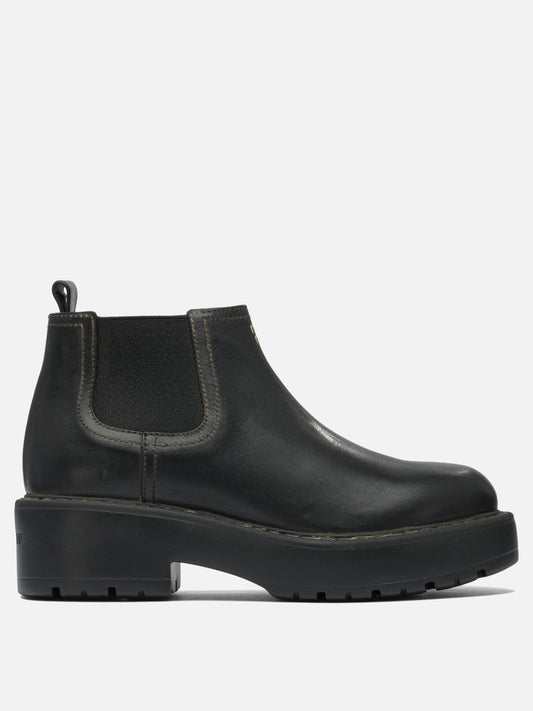 Chelsea boots 100% leather - 100% rubber  Black - Miu Miu Women | PLP | VIETTI Online Store 

