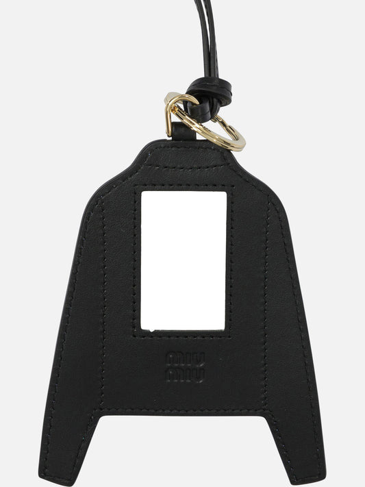 Miu Miu Trick leather keychain 24368033_UNI Light blue 2