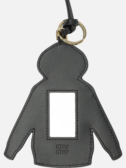 Miu Miu Trick leather keychain 27736908_UNI Grey 2