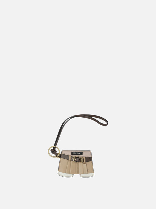Miu Miu Trick leather keychain 20149608_UNI Brown 1