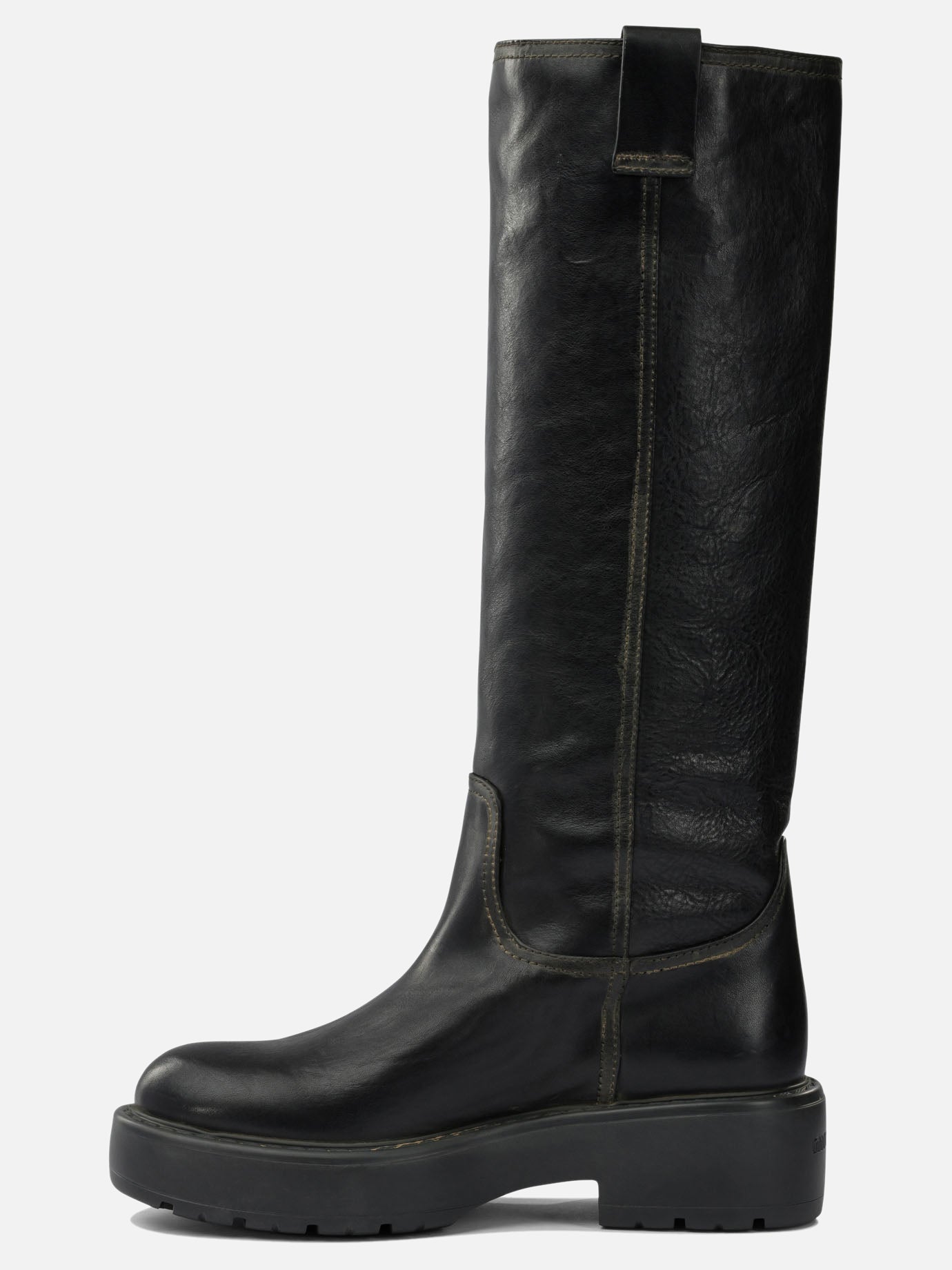 Knee-high 100% calf leather - 100% rubber  Black - Miu Miu Women | PDP | VIETTI Online Store | Zoom-Modal_3
