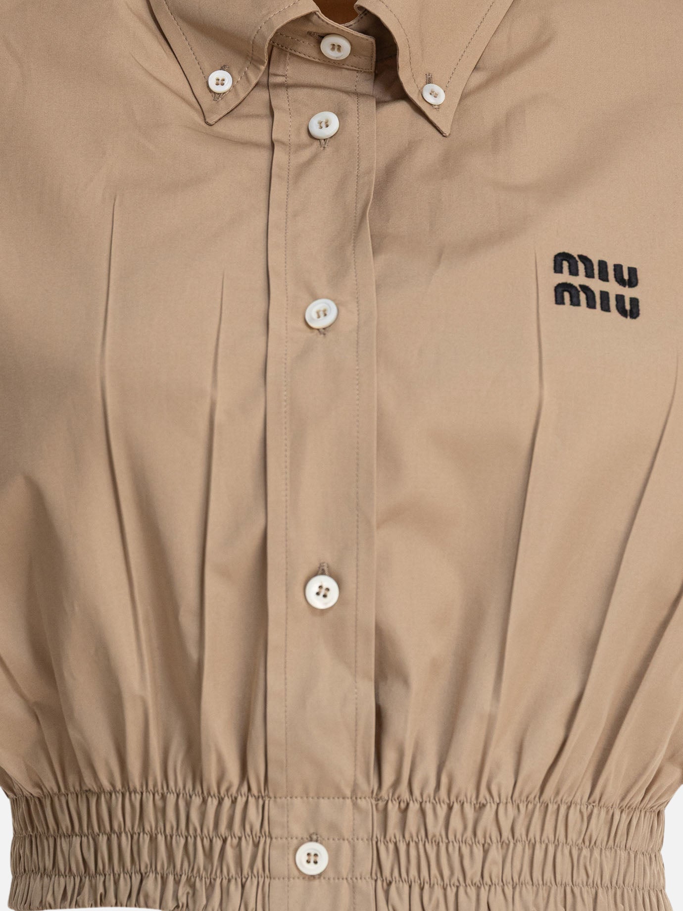 Crop tops Logo  Beige - Miu Miu Women | PDP | VIETTI Online Store | Zoom-Modal_3
