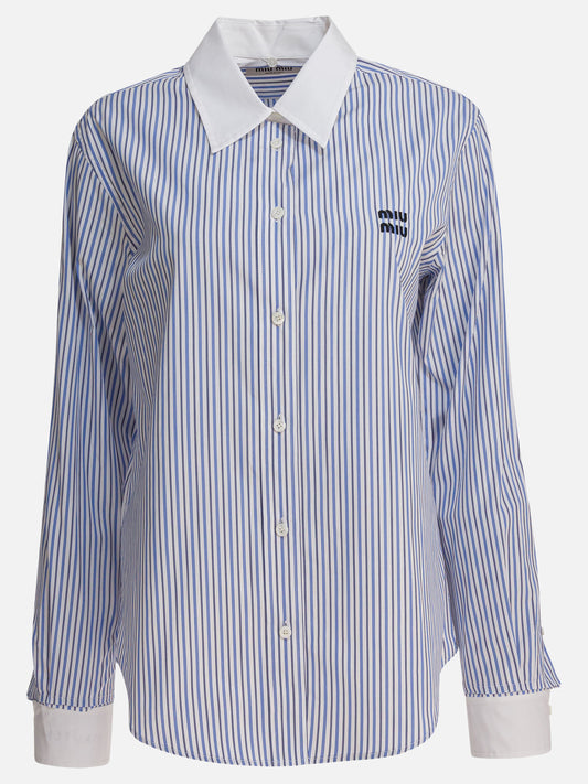Casual shirts Logo  White - Miu Miu Women | PLP | VIETTI Online Store 
