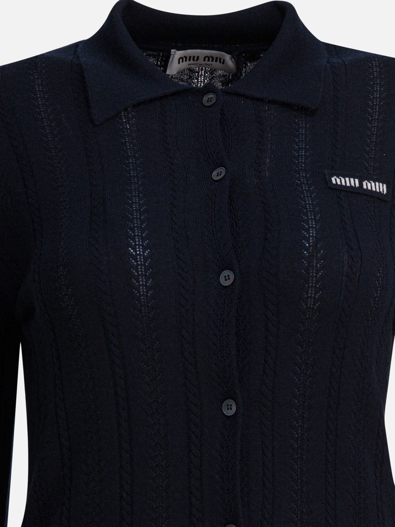 Cardigans Solid colour  Blue - Miu Miu Women | PDP | VIETTI Online Store | Zoom-Modal_3

