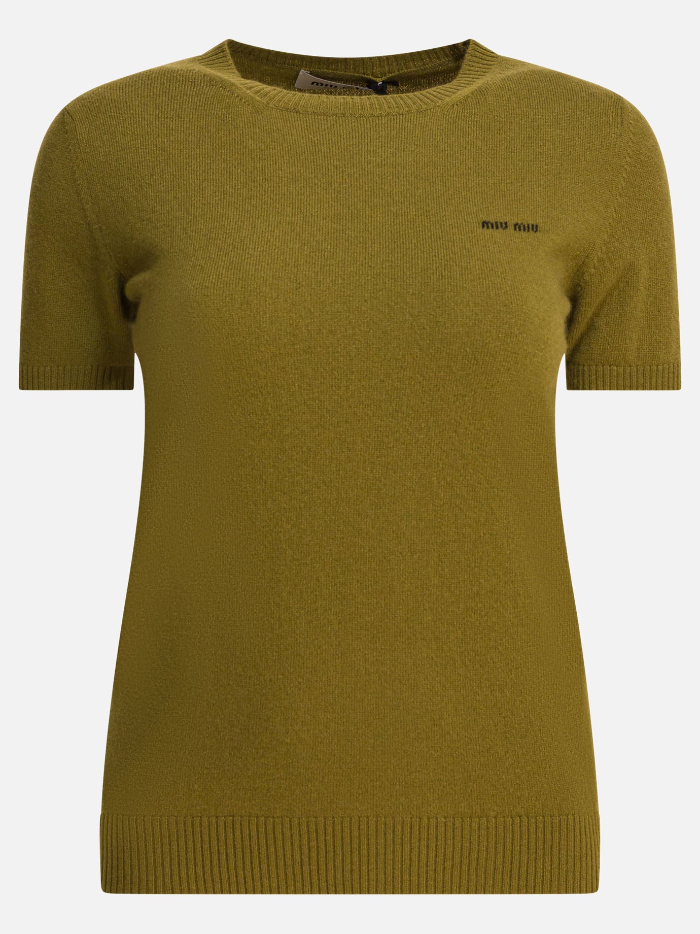 Crewneck sweaters Logo  Green - Miu Miu Women | PDP | VIETTI Online Store | thumbnail