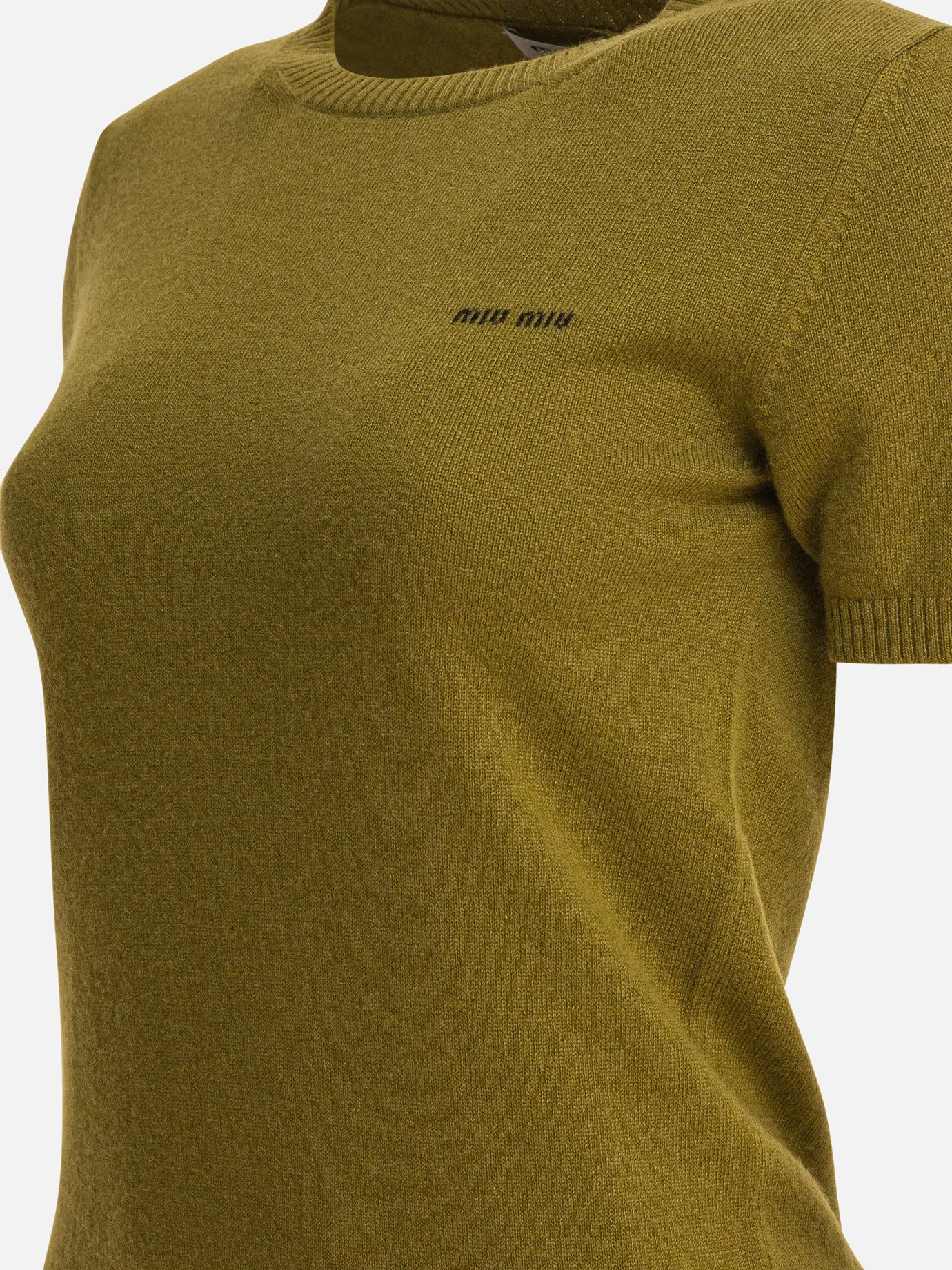 Crewneck sweaters Logo  Green - Miu Miu Women | PDP | VIETTI Online Store | thumbnail_4