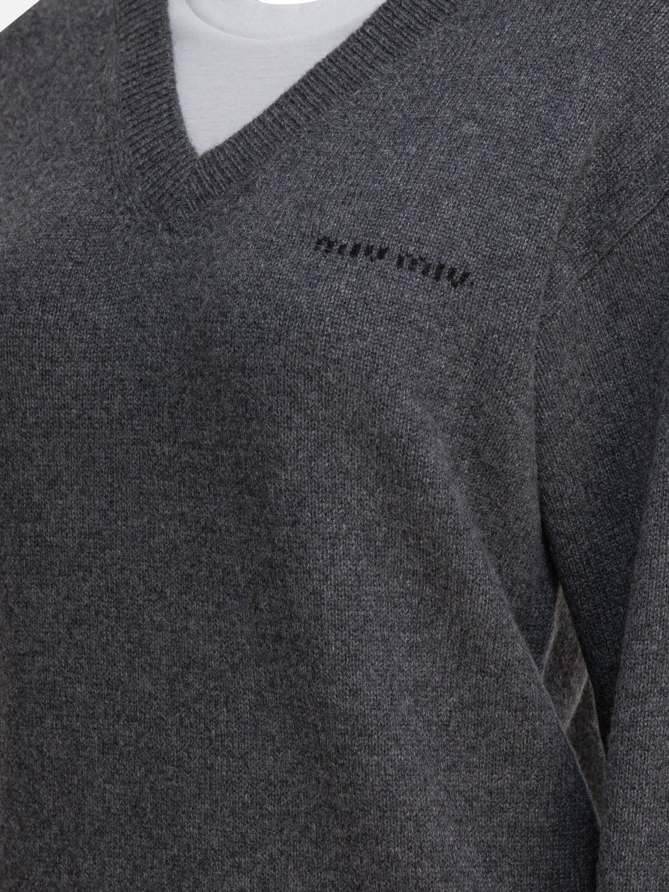 Crewneck sweaters Logo  Grey - Miu Miu Women | PDP | VIETTI Online Store | thumbnail_4