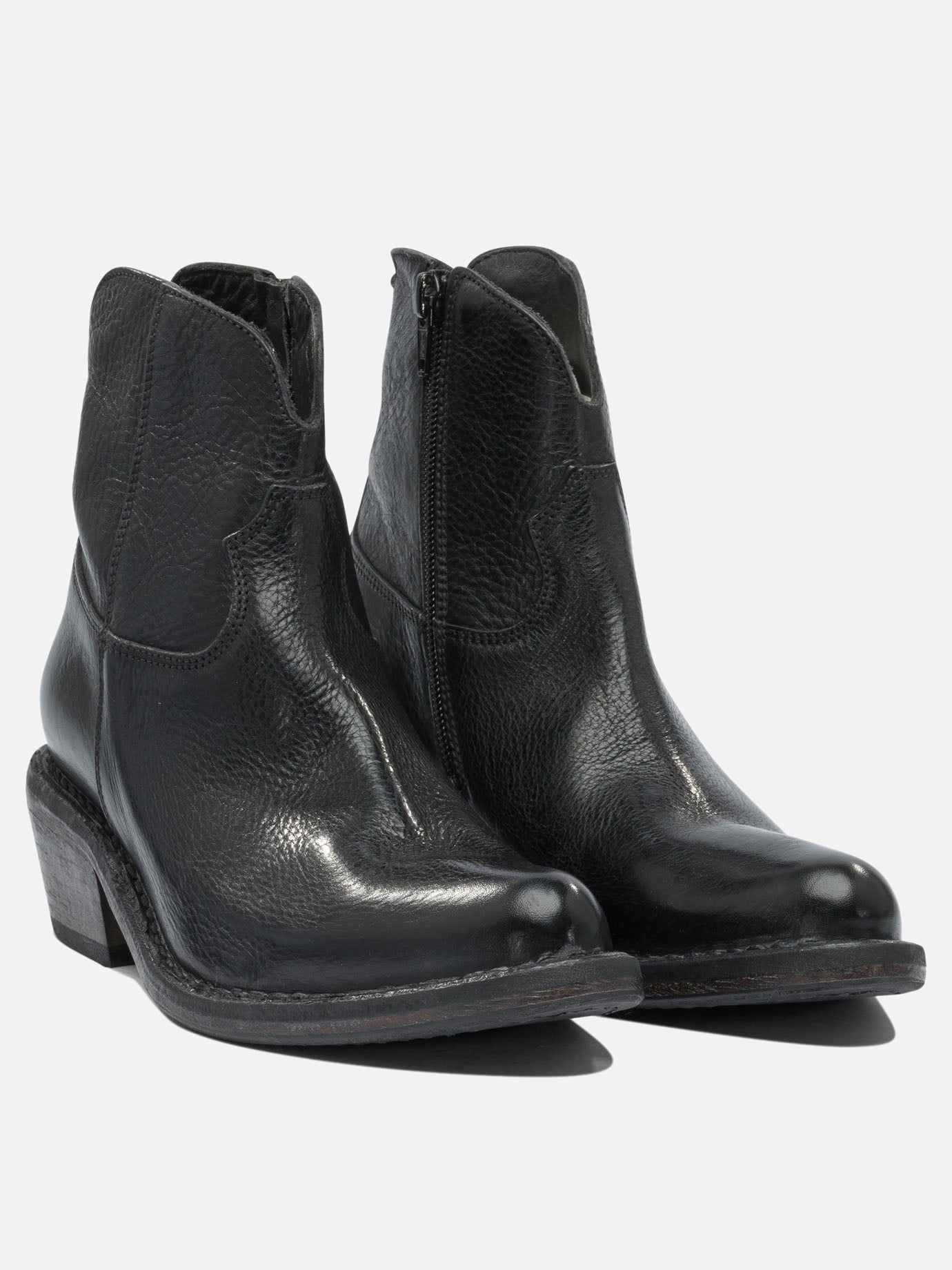 Cowboy 100% leather - 80% rubber 20% leather  Black - Moma Women | PDP | VIETTI Online Store | Zoom-Modal_2
