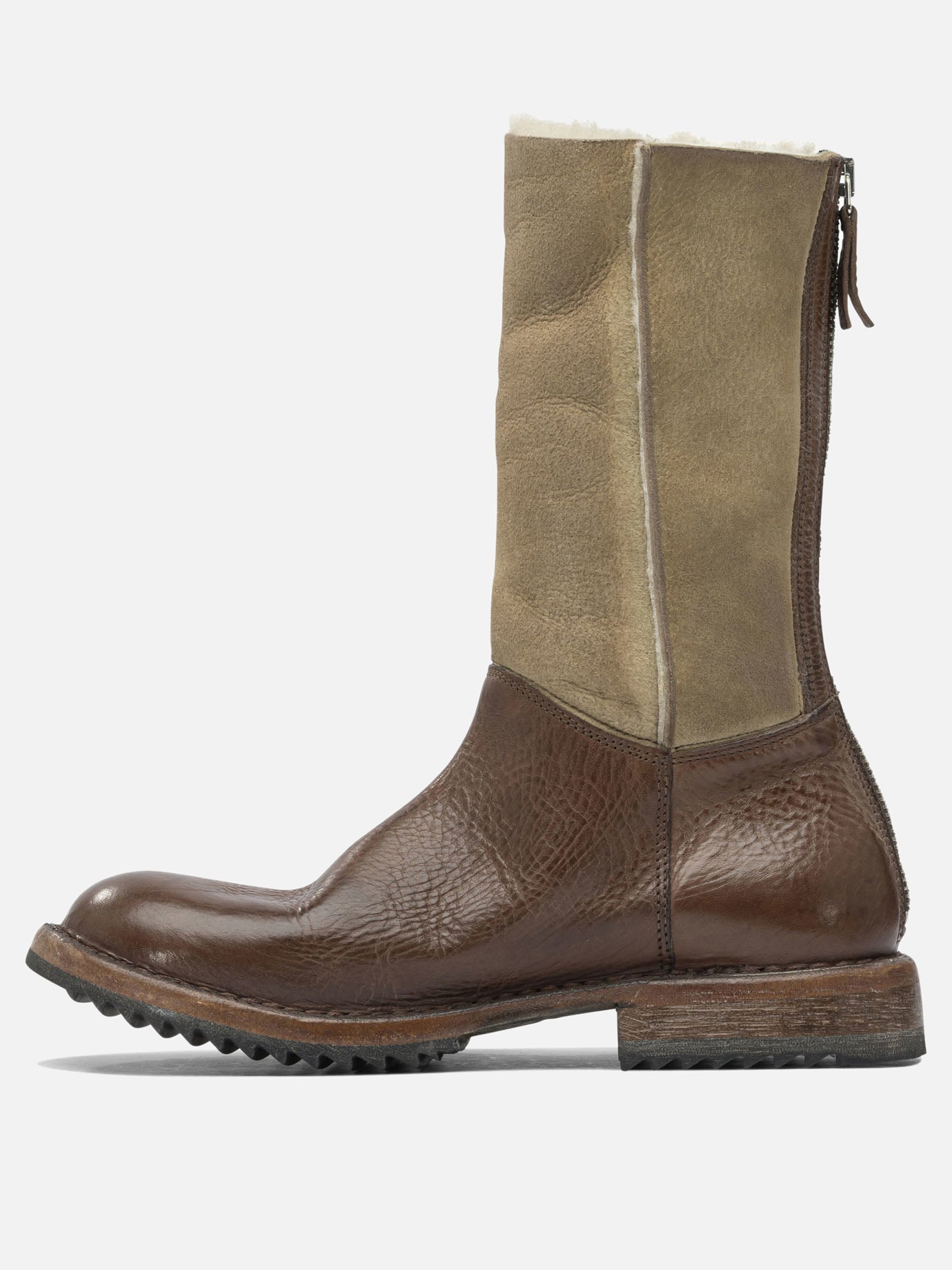 Zipped boots 100% leather - 100% rubber  Brown - Moma Women | PDP | VIETTI Online Store | thumbnail_3