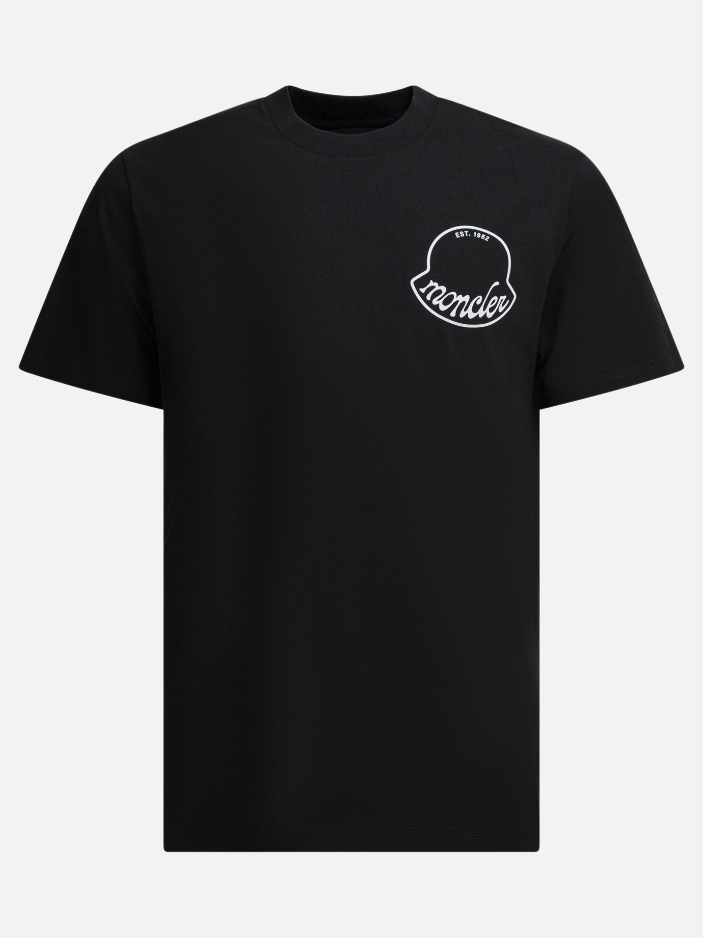 Crewneck t-shirts Logo  Black - Moncler Men | PDP | VIETTI Online Store | thumbnail
