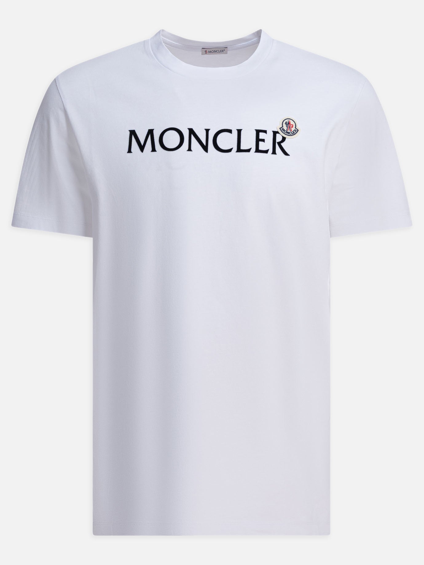 Crewneck t-shirts Logo  White - Moncler Men | PDP | VIETTI Online Store | thumbnail