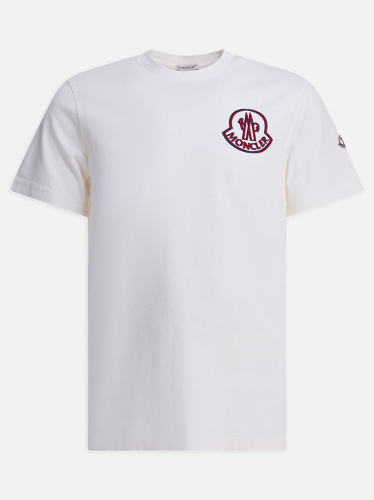 Crewneck t-shirts Logo  White - Moncler Men | PLP | VIETTI Online Store 
