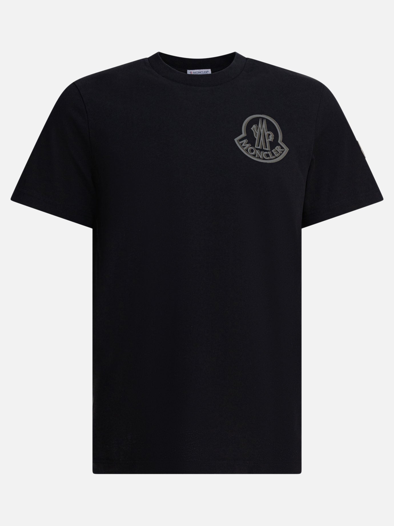 Crewneck t-shirts Logo  Black - Moncler Men | PDP | VIETTI Online Store | thumbnail