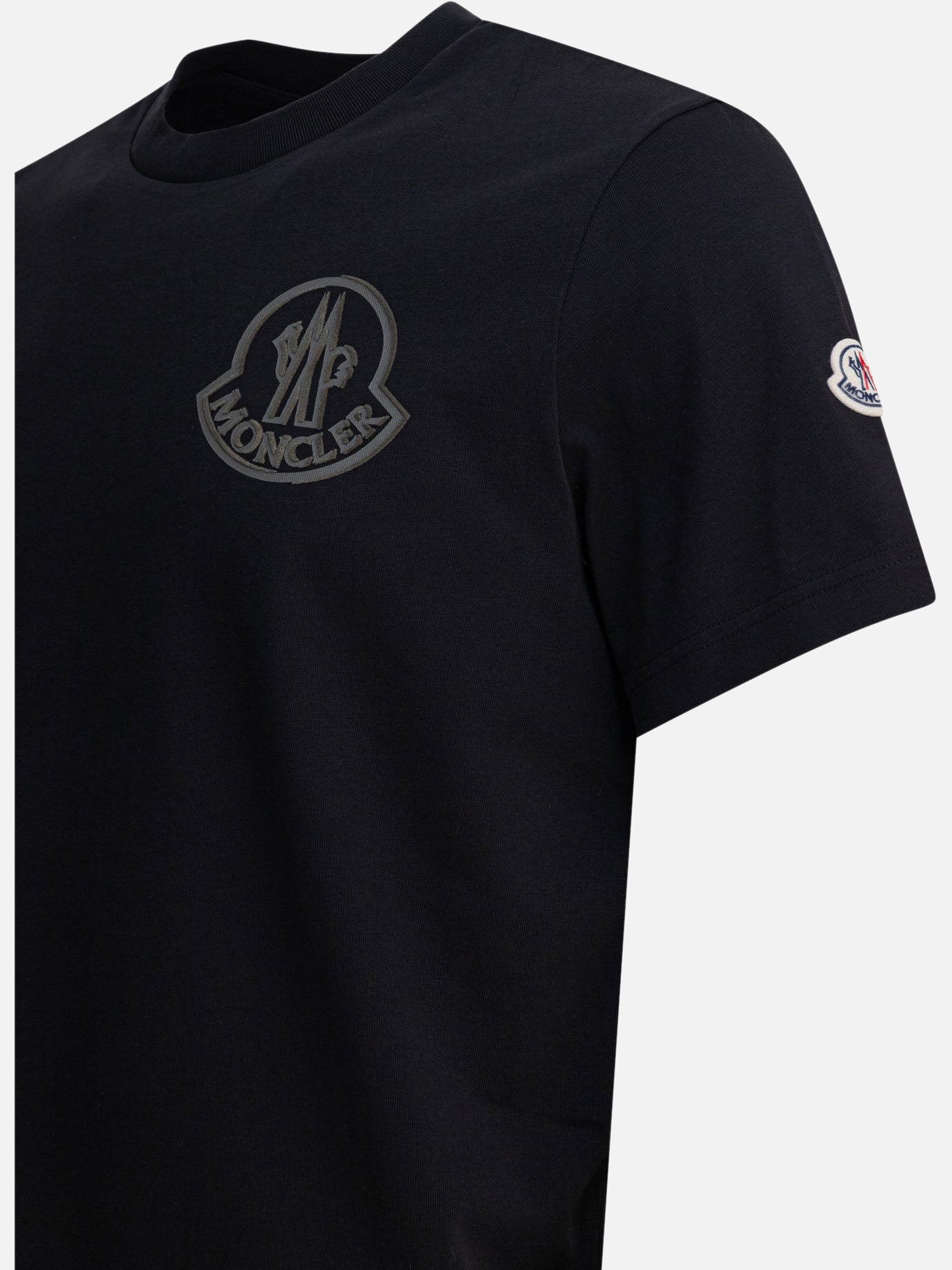 Crewneck t-shirts Logo  Black - Moncler Men | PDP | VIETTI Online Store | Zoom-Modal_4
