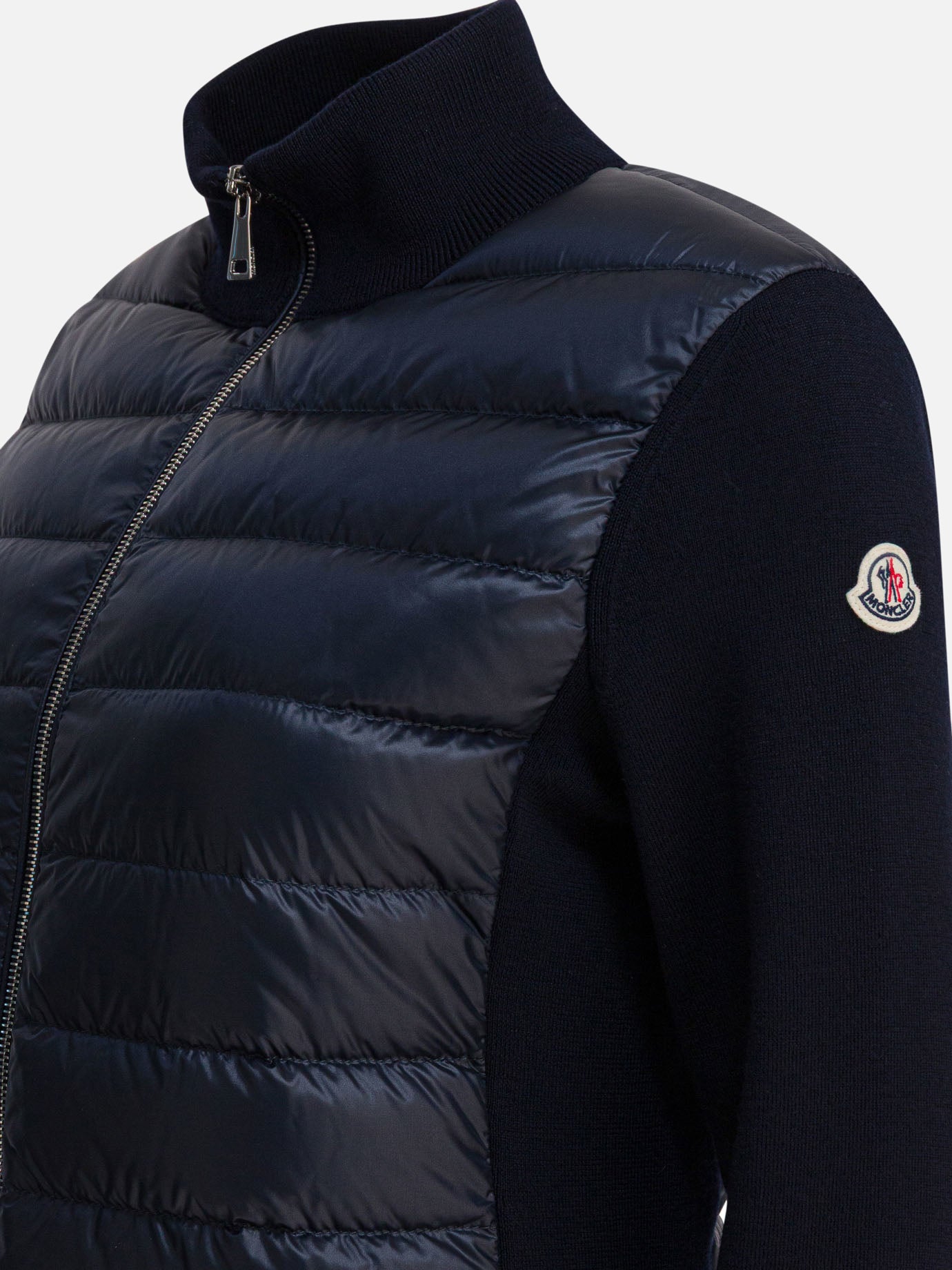 Quilted & Utility Jackets Logo  Blue - Moncler Women | PDP | VIETTI Online Store | thumbnail_4