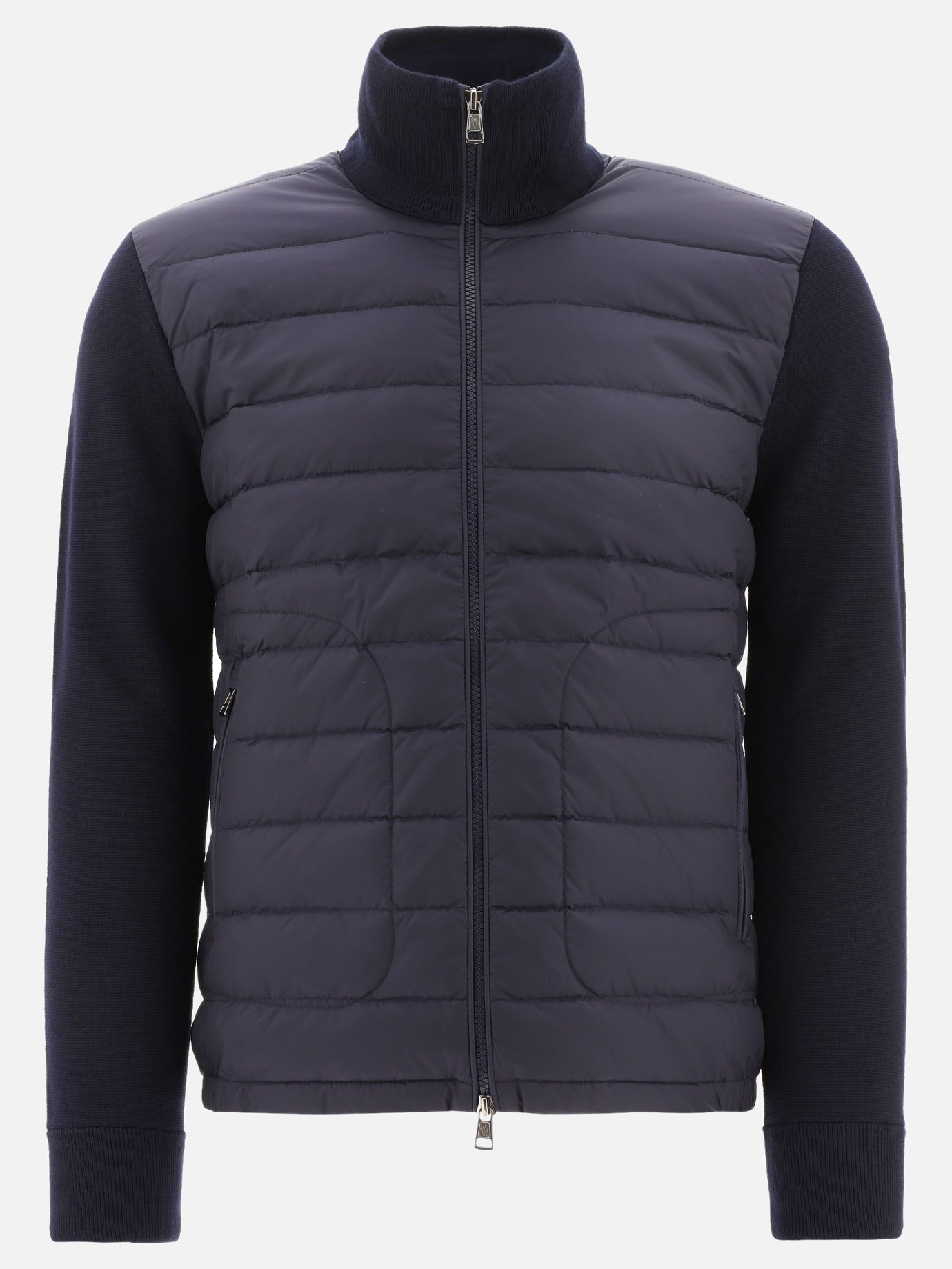 Down jackets Solid colour  Blue - Moncler Men | PDP | VIETTI Online Store | Zoom-Modal
