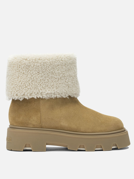 Pull-on boots 100% shearling - 100% rubber  Beige - Moncler Women | PDP | VIETTI Online Store 
