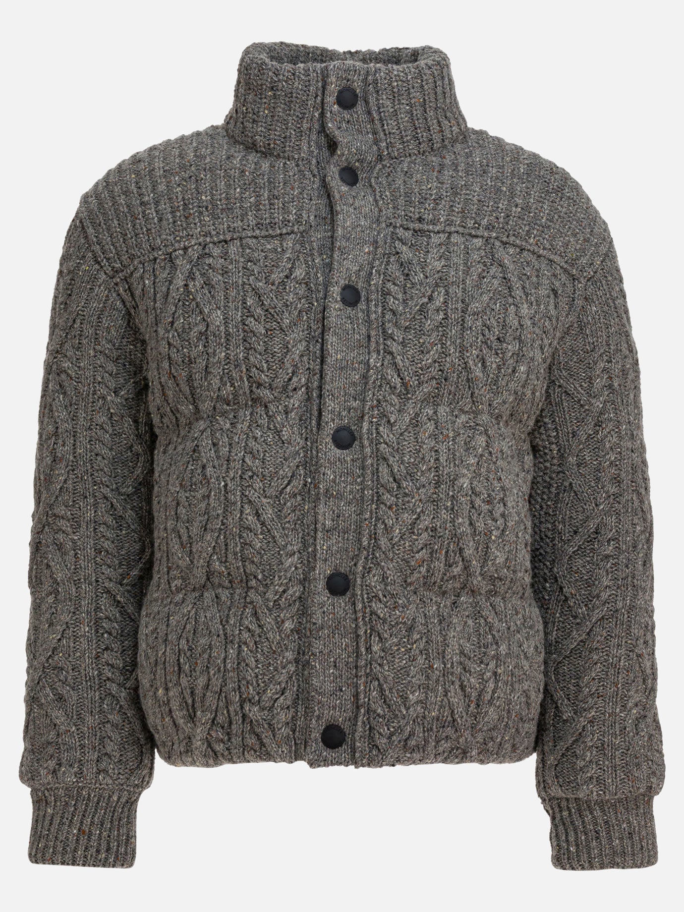 Down jackets Tweed  Grey - Moncler Grenoble Men | PDP | VIETTI Online Store | Zoom-Modal

