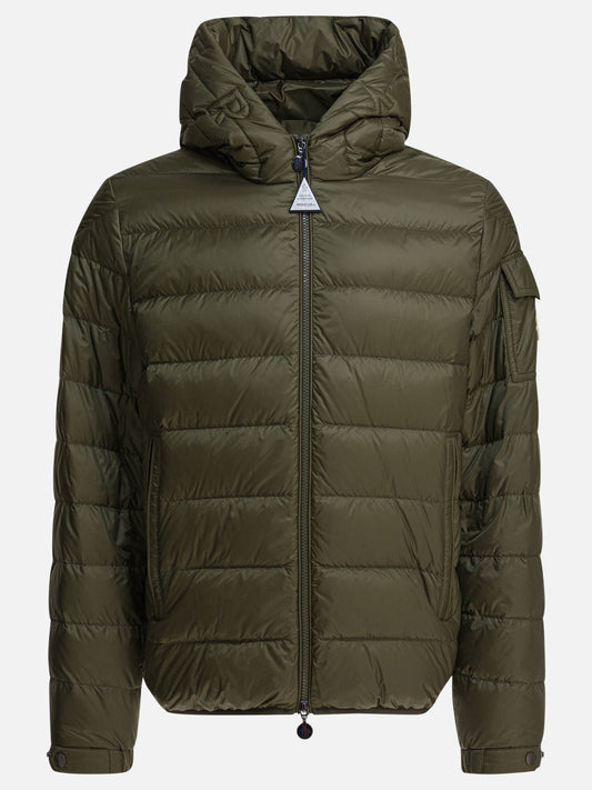 Down jackets Solid colour  Green - Moncler Men | PLP | VIETTI Online Store 
