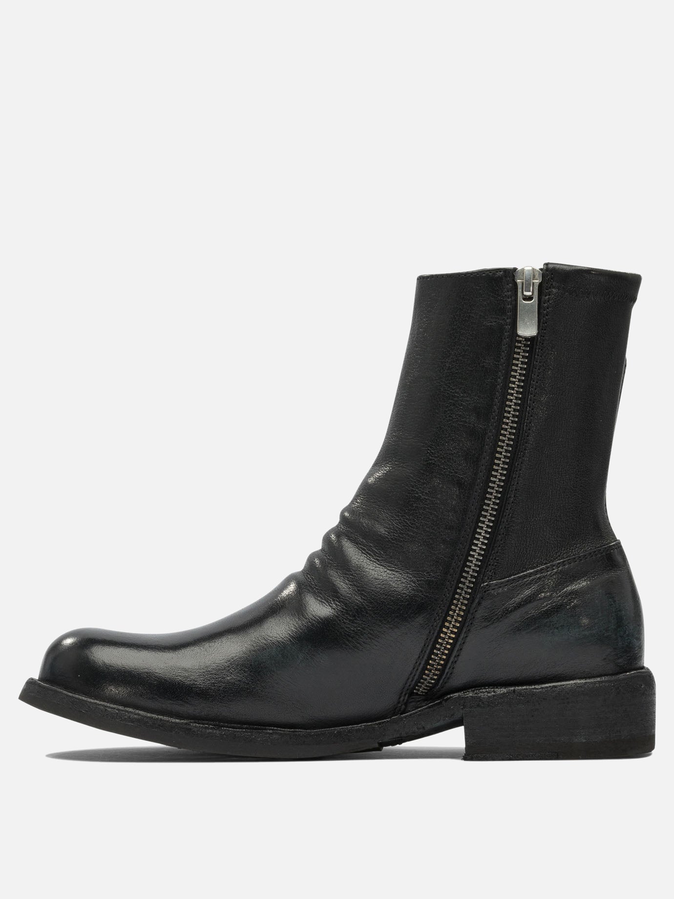 Zipped boots 100% leather - 100% rubber  Black - Officine Creative Women | PDP | VIETTI Online Store | thumbnail_4
