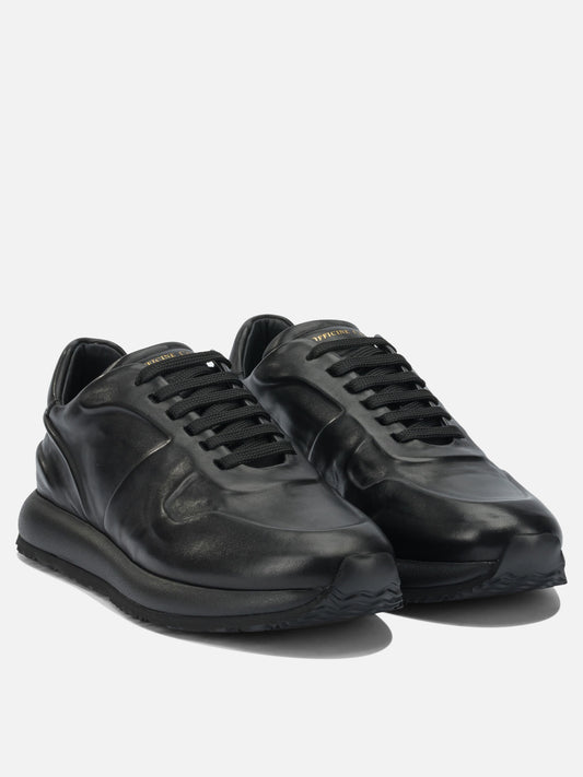 Low top sneakers 100% leather - 100% rubber  Black - Officine Creative Men | PDP | VIETTI Online Store | 2
