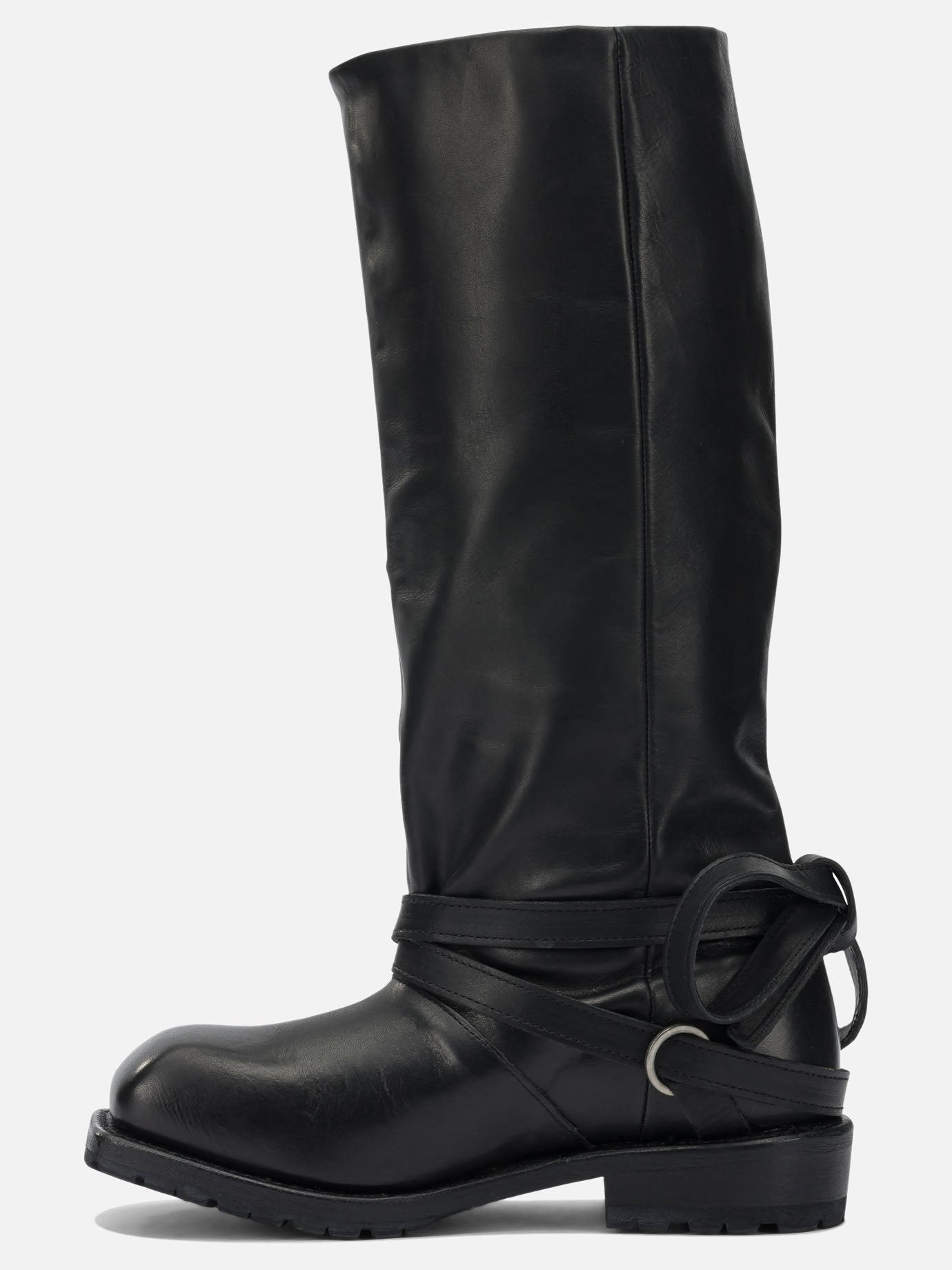 Knee-high 100% cow leather - 100% rubber  Black - Our Legacy Women | PDP | VIETTI Online Store | thumbnail_3