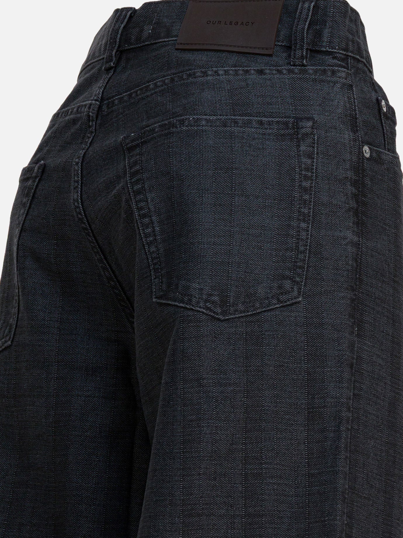 Wide-leg jeans Solid colour  Black - Our Legacy Men | PDP | VIETTI Online Store | thumbnail_4