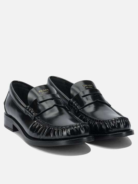 Loafers 100% calf leather - 100% rubber  Black - Prada Women | PDP | VIETTI Online Store | 2
