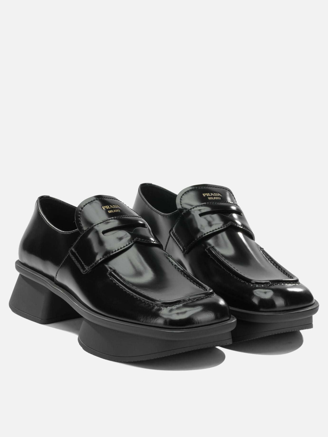 Loafers 100% leather - 100% rubber  Black - Prada Women | PDP | VIETTI Online Store | thumbnail_2