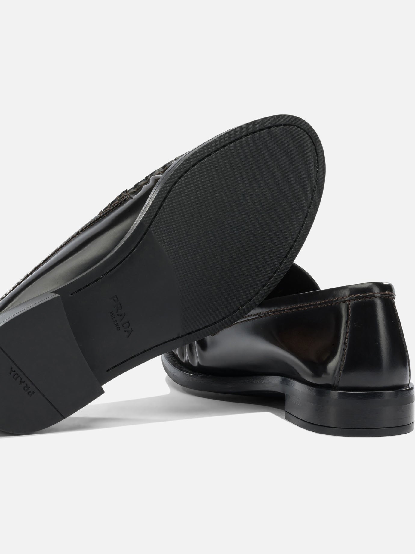 Loafers 100% calf leather - 100% rubber  Black - Prada Women | PDP | VIETTI Online Store | thumbnail_5