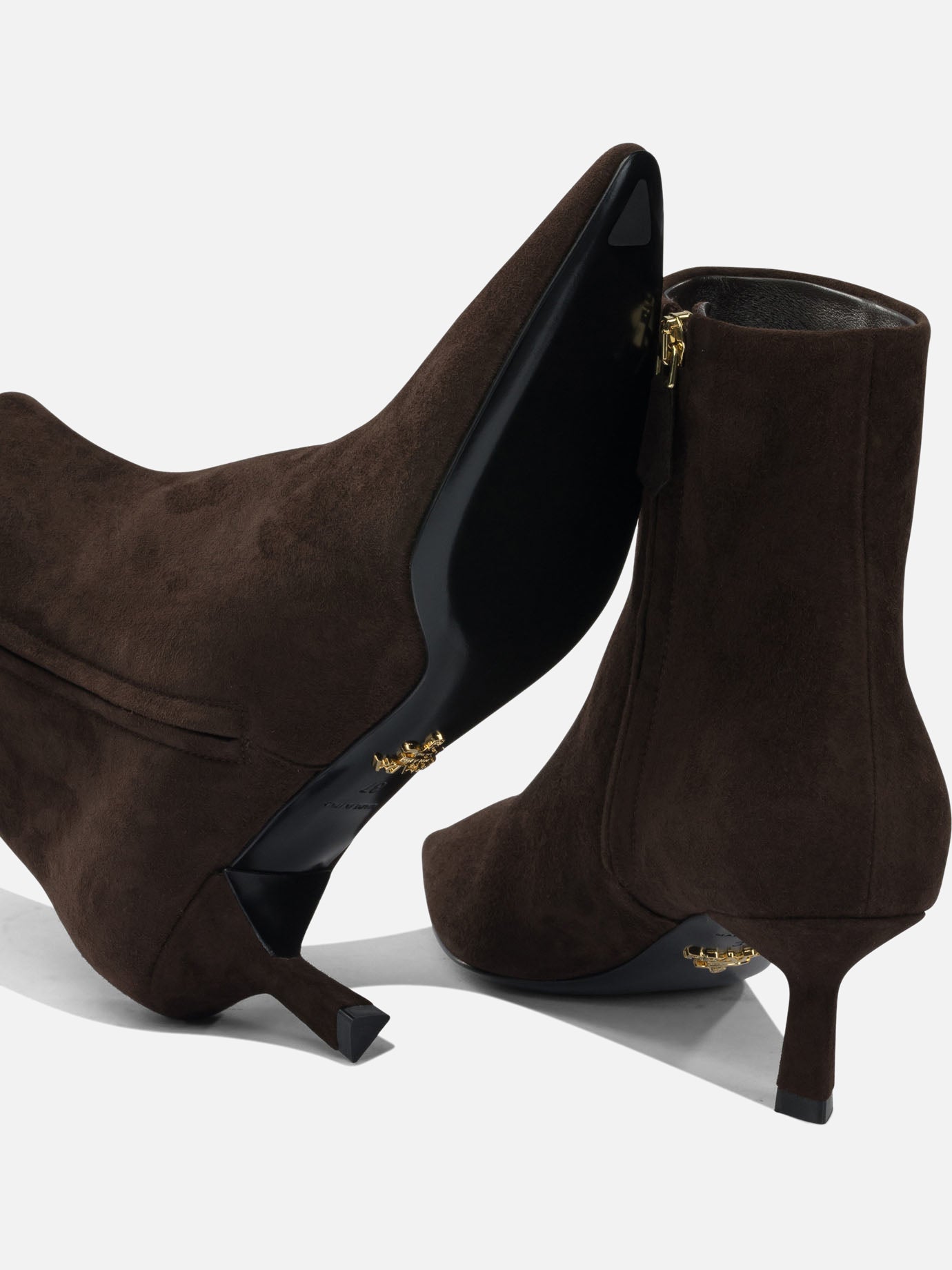 Zipped boots 100% suede - 100% leather  Brown - Prada Women | PDP | VIETTI Online Store | Zoom-Modal_5
